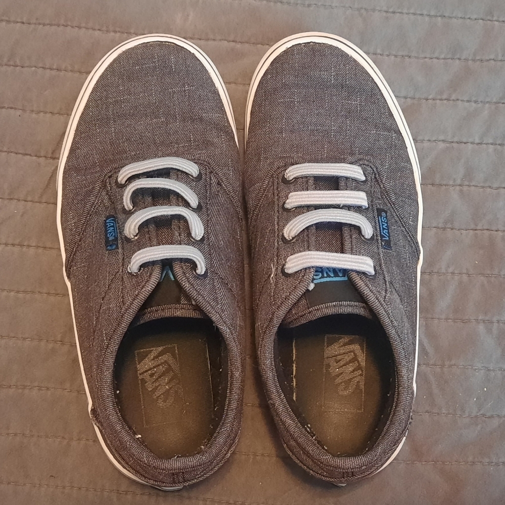 Boys Van's Canvas Gray Shoes